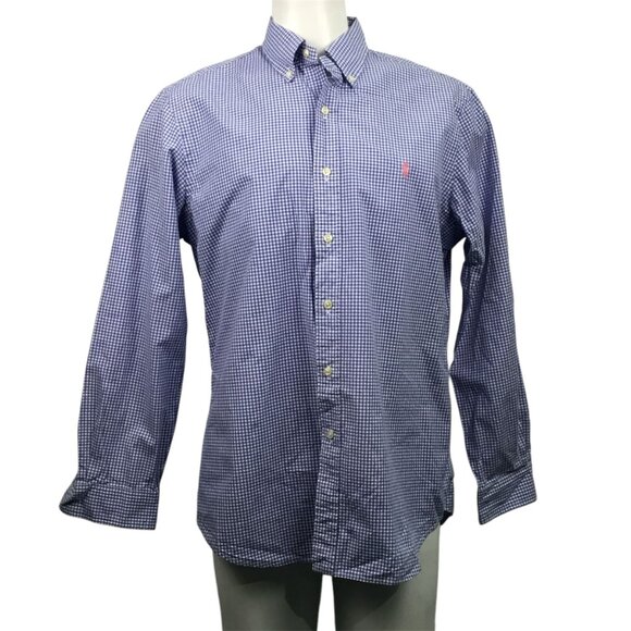 💙 Classic & Timeless – Ralph Lauren Gingham Button-Up Shirt (Size L) 💙 - Picture 1 of 5